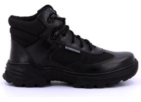 Bota Coturno Cano Curto Baixo Couro Preta Bota Coturno Cano Curto Baixo Couro Preta