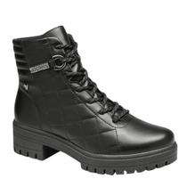 Bota Coturno Cano Curto Feminina Mississipi Dakota Tratorada Zíper Moderna Conforto