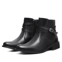 Bota Coturno Cano Curto Montaria com Fivela Chelsea Confortável