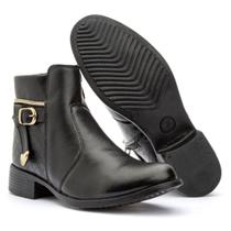 Bota coturno cano curto presilha com ziper Bota coturno cano curto presilha com ziper