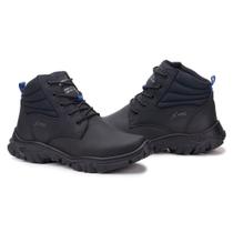 Bota Coturno Cano Curto Tratorada Masculino Couro moda Casual com Cadarço Dia a Dia Resistente