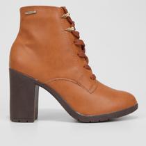 Bota Coturno Cano Curto Via Uno Salto Bloco Tratorado Feminina Bota Coturno Cano Curto Via Uno Salto Bloco Tratorado Feminina