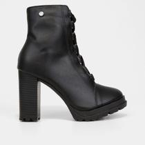 Bota Coturno Cano Médio Via Uno Salto Grosso Tratorada Feminina