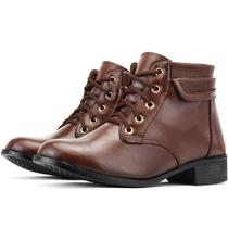 Bota Coturno Casual Cano Curto com Zíper Ferraretto