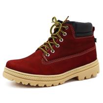 Bota Coturno Casual em Couro Atron com Cadarço e Sola Robusta Detalhada