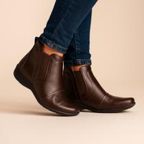 Bota Coturno Casual Feminina Cano Curto Baixo Médio Confortável Macia Bota Coturno Casual Feminina Cano Curto Baixo Médio Confortável Macia