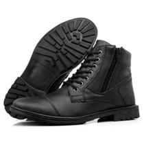 Bota Coturno Casual Masculino Cano Baixo Preto Bota Coturno Casual Masculino Cano Baixo Preto