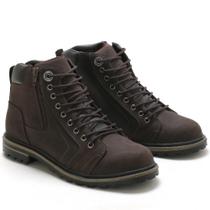 Bota Coturno Casual Masculino Couro Cadarço Macio Dia a Dia Bota Coturno Casual Masculino Couro Cadarço Macio Dia a Dia