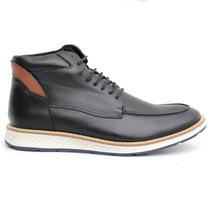 Bota Coturno Casual Masculino Couro Premium