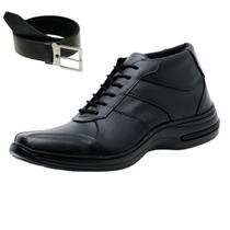 Bota Coturno Casual Masculino Dia a Dia Com Cadarço + Cinto Bota Coturno Casual Masculino Dia a Dia Com Cadarço + Cinto