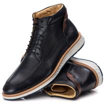Bota Coturno Casual Masculino Moc boots Elite Couro Premium