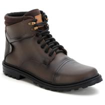 Bota Coturno Casual Street Masculino em Couro