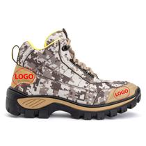 Bota Coturno CAT PRIME Em Couro Camuflado + Biqueira PVC Bota Coturno CAT PRIME Em Couro Camuflado + Biqueira PVC