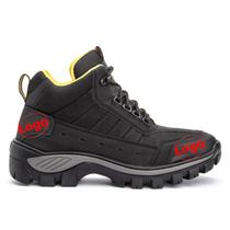 Bota Coturno CAT PRIME Em Couro Preto + Biqueira PVC Bota Coturno CAT PRIME Em Couro Preto + Biqueira PVC