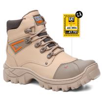 Bota Coturno Cat prime Masculina Segurança Em Couro Com C.A