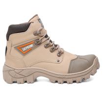 Bota Coturno CATPRIIME de Couro com CA - Bege - Aventura com segurança Produto EPI