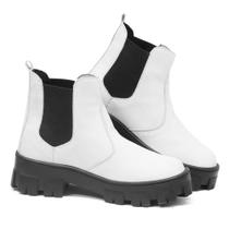 Bota Coturno Chelsea Edy Shoes Feminina Blogueira .