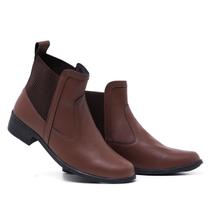 Bota Coturno Chelsea Gmm Shoes 11212 Cano Baixo Moderno Feminino