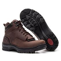 Bota Coturno Classico de Couro Texas Gold com Franja Removível Café