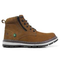 Bota Coturno Confortável Zipone Em Couro Masculino Osso Tamanho:43Cor:Osso Bota Coturno Confortável Zipone Em Couro Masculino Osso Tamanho:43Cor:Osso