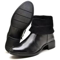 Bota Coturno Country Montaria Feminina Top Franca Shoes Preto