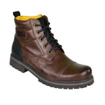 Bota Coturno Couro Beeton Masculina Strong 412 Solado de Borracha - Ziper