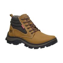 Bota Coturno Couro Cano Alto Gogowear Castor