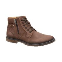 Bota Coturno Couro Fecho Zíper Gogowear Marrom 96796