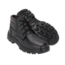 Bota Coturno Couro Legitimo Masculina Bico Pvc Anti Impacto Resistente Reforçado Leve Macia Versátil