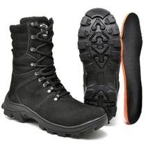 Bota Coturno Couro Masculina Adventure Areia Cano Longo Blinke