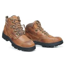 Bota Coturno Couro Masculina Tamanho Grande Cano Baixo Trilha