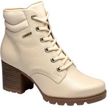 Bota Coturno Couro Tratorada Salto Bloco Tendência G9791 Dakota Tule