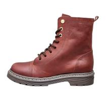 Bota Coturno Cravo & Canela Com Ziper - 85653 Bota Coturno Cravo & Canela Com Ziper - 85653