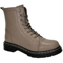 Bota Coturno Cravo e Canela Janis Couro 85653C Cinza Cimento Bota Coturno Cravo e Canela Janis Couro 85653C Cinza Cimento