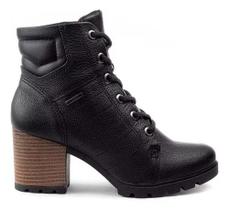 Bota Coturno Dakota Couro Salto Alto