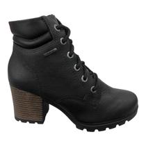 Bota Coturno Dakota em Couro Preta Salto bloco de 7,5 cm Leve Super Conforto Para Seu Dia a dia Casual Bota Coturno Dakota em Couro Preta Salto bloco de 7,5 cm Leve Super Conforto Para Seu Dia a dia Casual