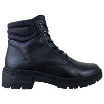 Bota Coturno Dakota Feminina Couro Legítimo Original Tratorada Brilho Conforto Cor:PretoTamanho:39