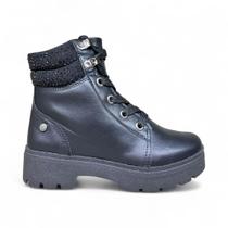 Bota Coturno Dakota Infantil Meninas Pinks Cats Preta