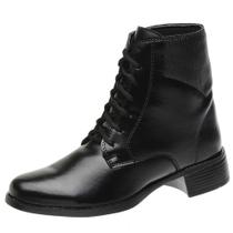 Bota Coturno de Amarrar Feminino Sola Reta Leve Conforto Gmm Shoes