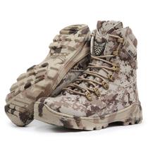 Bota Coturno Digital Desert Couro Militar Confortável Leve Bota Coturno Digital Desert Couro Militar Confortável Leve