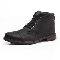 Bota Coturno Ec Shoes Cano Curto Com Solado de Borracha Bota Coturno Ec Shoes Cano Curto Com Solado de Borracha