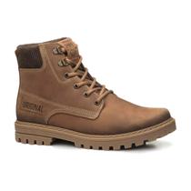 Bota Coturno Em Couro Cano Baixo Masculina Pegada