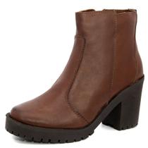 Bota Coturno em Couro Cano Curto Arietto Bota Coturno em Couro Cano Curto Arietto