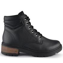 Bota Coturno em Couro Feminino Casual Dia a Dia Salto Baixo Dakota G9781