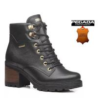 Bota Coturno Em Couro Pegada 281329 Feminino Bota Coturno Em Couro Pegada 281329 Feminino