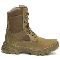 Bota Coturno em couro resistente solado costurado