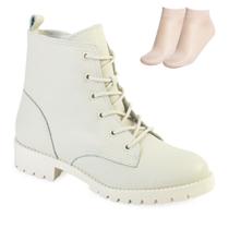 Bota Coturno Estilo Mix e Meia 2710 Bota Coturno Estilo Mix e Meia 2710