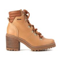 Bota Coturno Fem Dakota Couro Salto Alto Caramelo G5722-0004