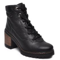 Bota Coturno Fem Dakota Couro Salto Alto Preto G5721-0001