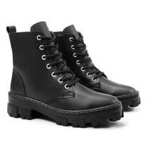Bota Coturno Feminina Blogueira Tratorada